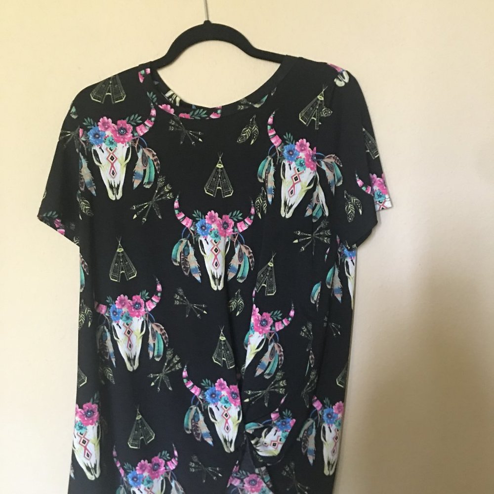Floral cow skull
